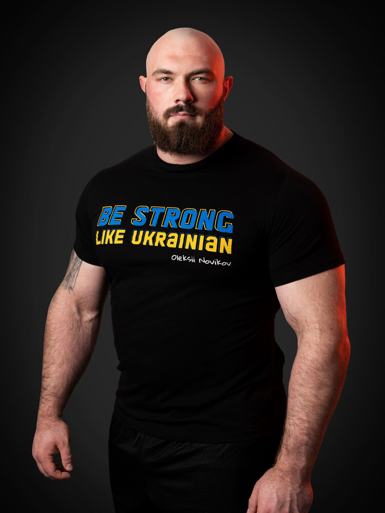 Be strong like Ukrainian: Patriot. Black Color